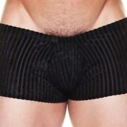 Best Sellers Male Power 145-167 Stripe Burnout Velvet Short