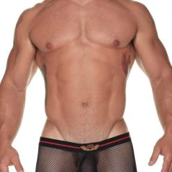 Male Power 158-156 Sheer Fishnet Wings Short