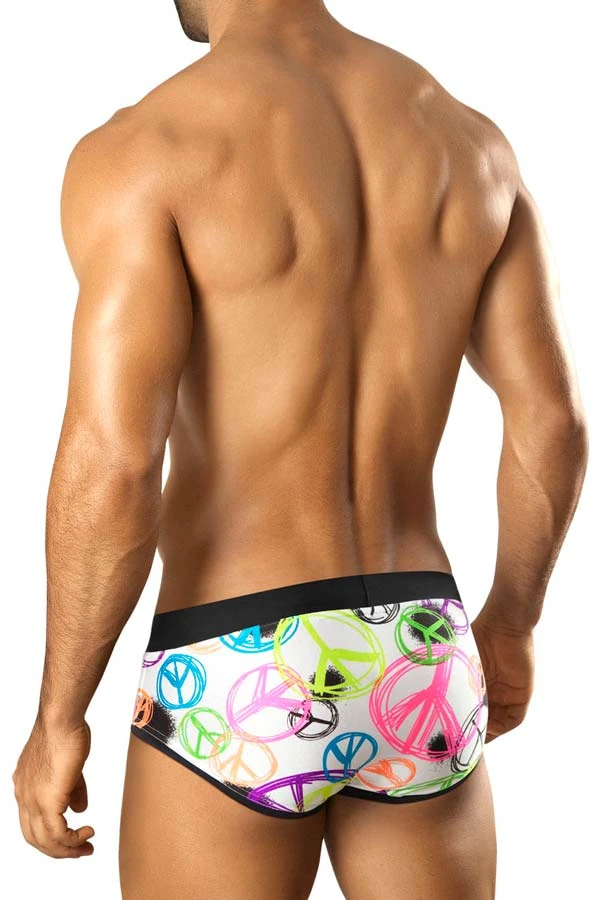 Vuthy 291 Peace Print With Waist Swim Brief 4 Vuthy 291 Peace Print With Waist Swim Brief