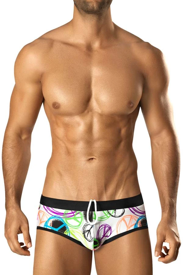 Vuthy 291 Peace Print With Waist Swim Brief 3 Vuthy 291 Peace Print With Waist Swim Brief