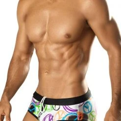 Vuthy 291 Peace Print With Waist Swim Brief 7 Vuthy 291 Peace Print With Waist Swim Brief