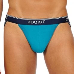 2xist 021322 STRETCH 3PK JOCK STRAP Thin Stripe