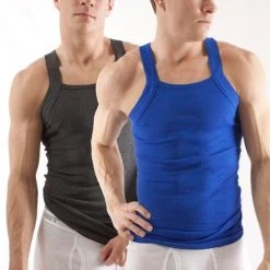 2xist 6416421 Essential 2 Pack Square Cut Tank