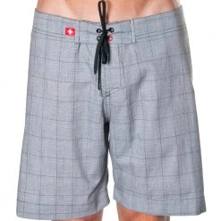 Andrew Christian ACPOOL Poolside Swin Shorts Grey Plaid