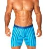 Agacio AG5927 Long Boxer Horizontal Stripes Turquoise/Blue