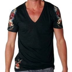 Shirts Andrew Christian AND1762 Trigger Deep V-Neck Tee