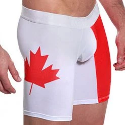 Mensuas MN0841 Canada Flag Long Boxer