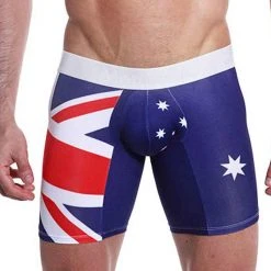 Mensuas MN0861 Australian Flag Long Boxer