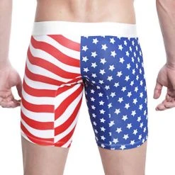 Mensuas MN0864 USA Flag Long Boxer