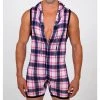Pistol Pete PPBS405-224 CALICO Sleeveless Hooded Bodysuit Plaid 1 Pistol Pete PPBS405-224 CALICO Sleeveless Hooded Bodysuit Plaid