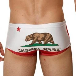 Mensuas MN8007 California Flag Swim Trunk