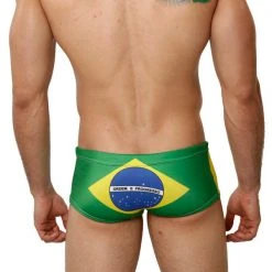 Mensuas MN8008 Brazil Flag Swim Trunk