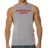 American Jock AJ8776 Gym Air Tee Heather Grey/RoyalBlue Shirts