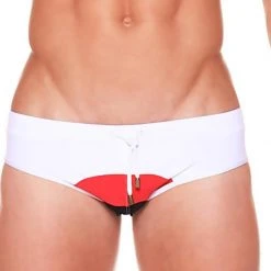 Marcuse M008RD California Swim Brief White