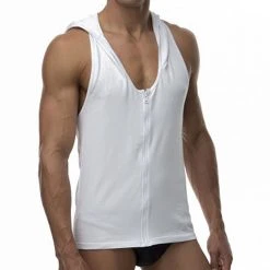 Cover Male CM339 Tank Hoodie