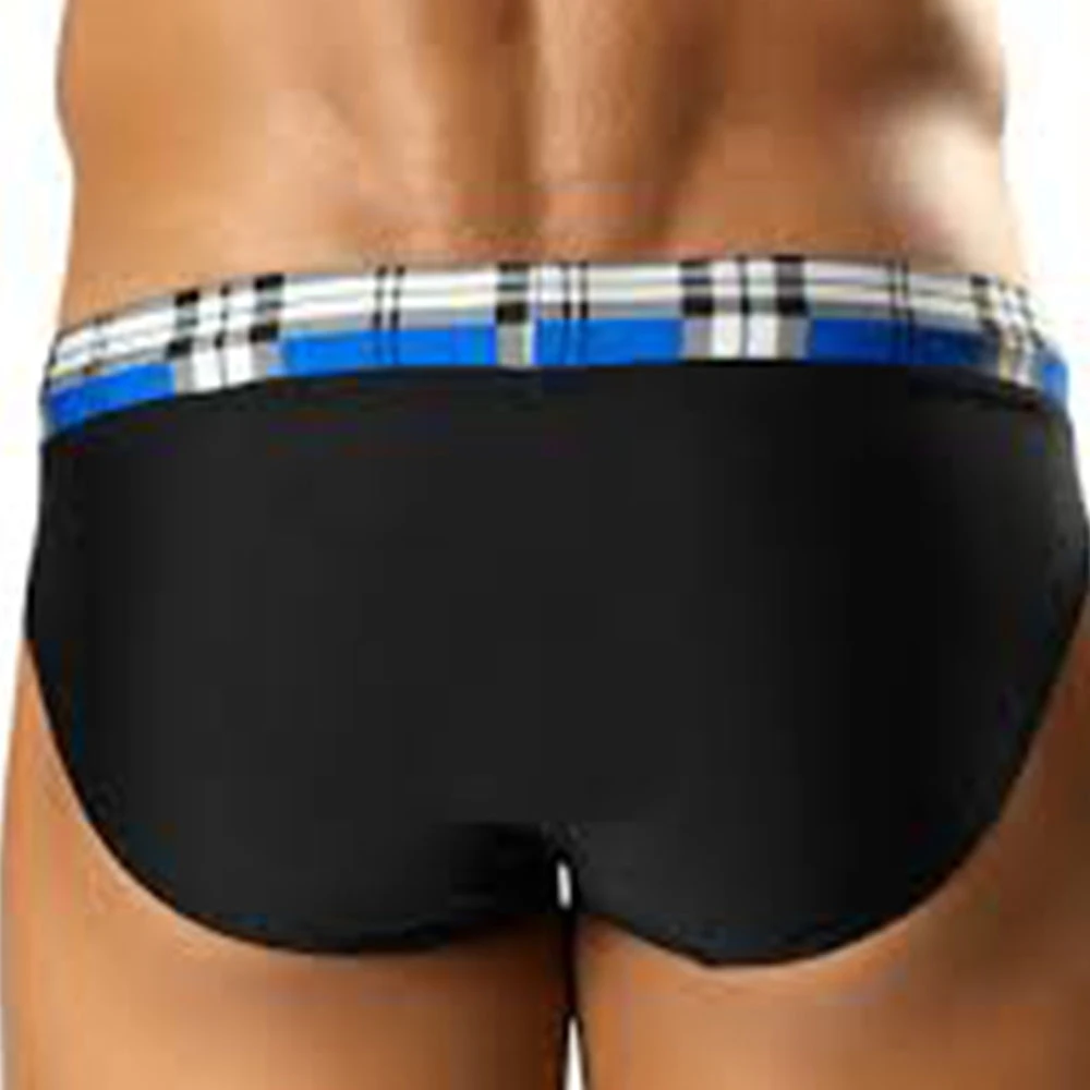 Swimwear Vuthy 276 Swimsuit Black With Royal Blue Plaid 4 Swimwear Vuthy 276 Swimsuit Black With Royal Blue Plaid