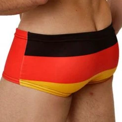 Mensuas MN8003 Germany Flag Swim Trunks