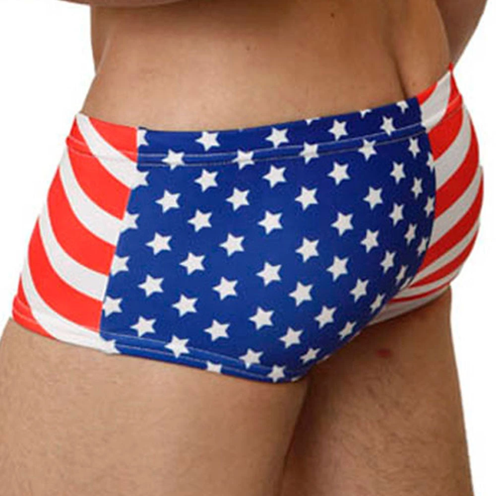 Mensuas MN8014 USA Flag Swim Trunk 5 Mensuas MN8014 USA Flag Swim Trunk