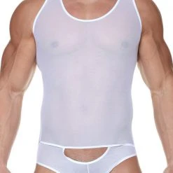 Underwear Male Basics MBL-009 Sexy Body Mesh Unitard