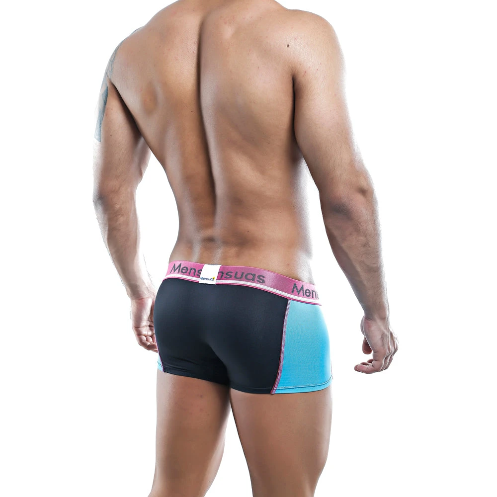 Mensuas MNG020 Boxer Trunk White/Aqua 6 Mensuas MNG020 Boxer Trunk White/Aqua