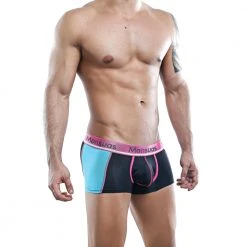 Mensuas MNG020 Boxer Trunk White/Aqua 11 Mensuas MNG020 Boxer Trunk White/Aqua