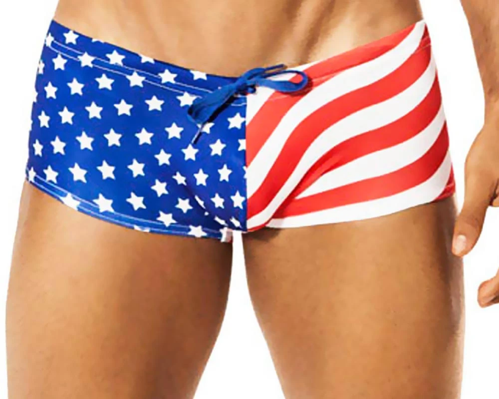 Intymen INT0591 American Flag Swim Boxer Print 3 Intymen INT0591 American Flag Swim Boxer Print