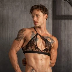 What's New Secret Male SMA025 Lacey Tank Tops