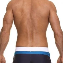 Tulio MX02 Contrast Panel Squarecut Swimwear