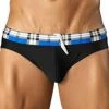 Swimwear Vuthy 276 Swimsuit Black With Royal Blue Plaid 2 Swimwear Vuthy 276 Swimsuit Black With Royal Blue Plaid